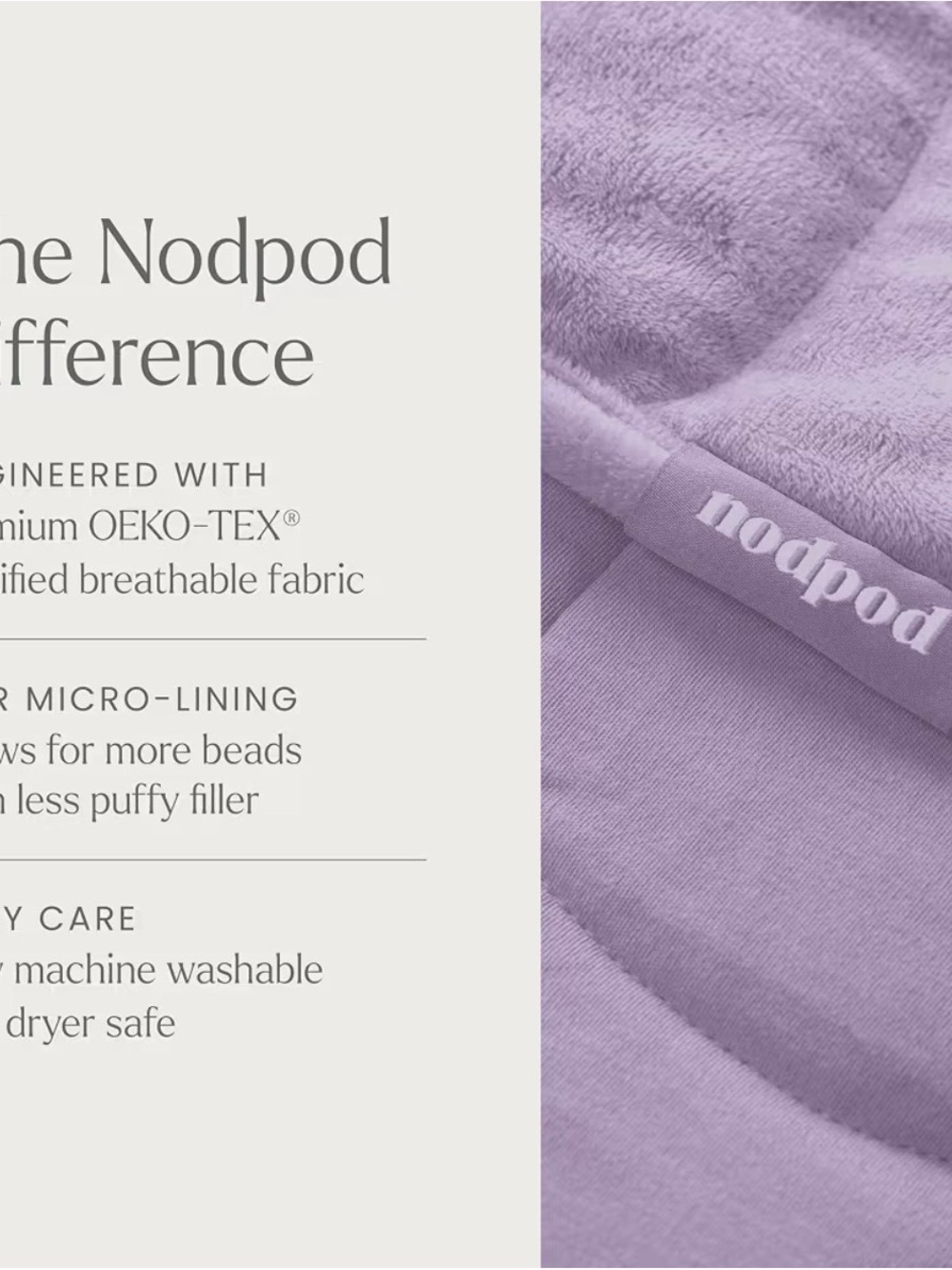 nodpod Wisteria Body 6.5lb Patented Compact Weighted Blanket - Picture 5 of 6